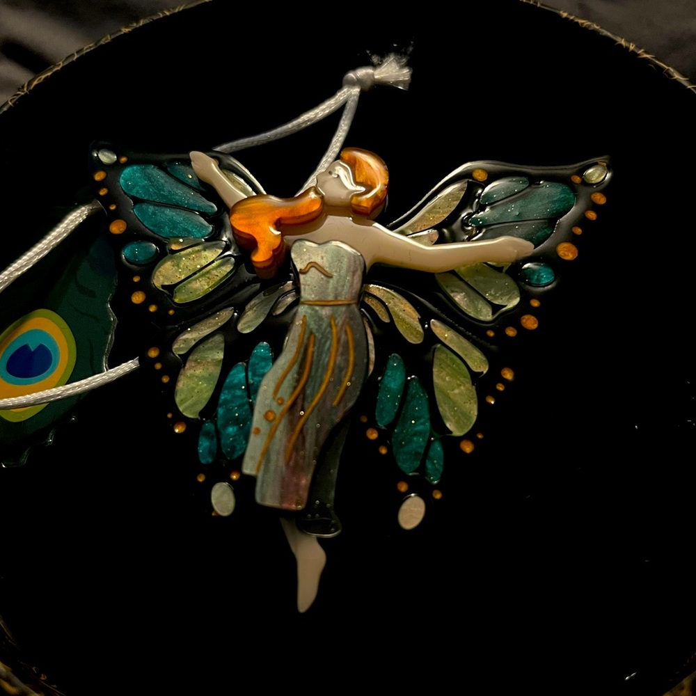 La Fee Verte Green Fairy Erstwilder Brooch Art Nouveau Collection Pin